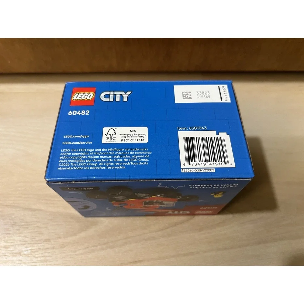 Lego City Fire Truck 60482 Building Toy Set 67 Pieces New Sealed Red Firefighter